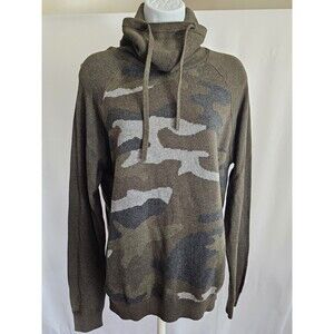 Express Sweater Womens Camouflage Pattern & Green Top Size Small